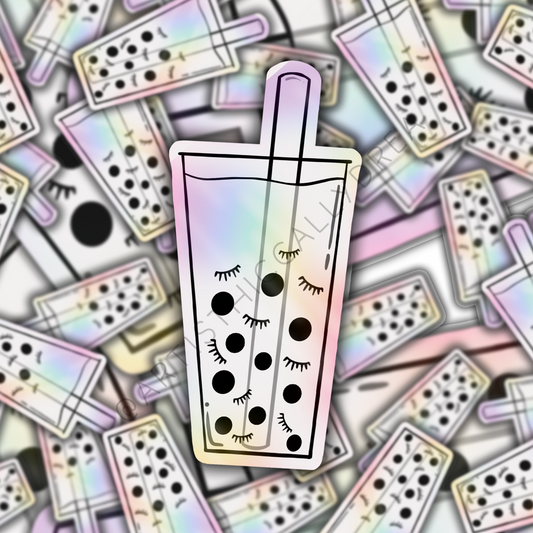 Boba Holographic Sticker