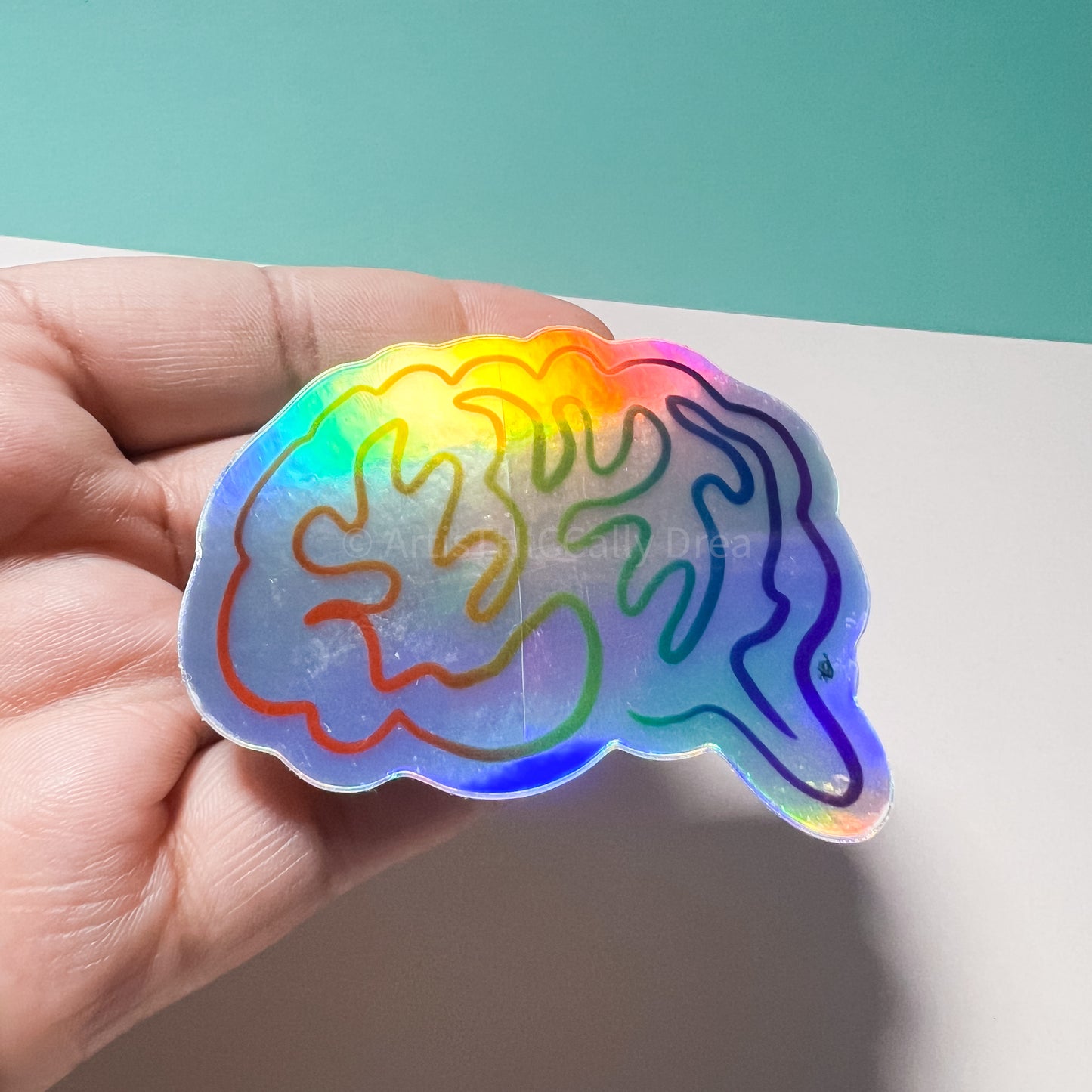 Holographic Neurodivergent Brain Sticker